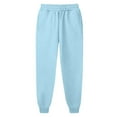 thumbnail image 3 of Bcresic Sweatpants for Woman Baggy High Waisted Sweat Pant Fall Clothes Casual Joggers Y2k Aesthetic Warm Trousers with Pockets,X02_Light Blue,Large, 3 of 4