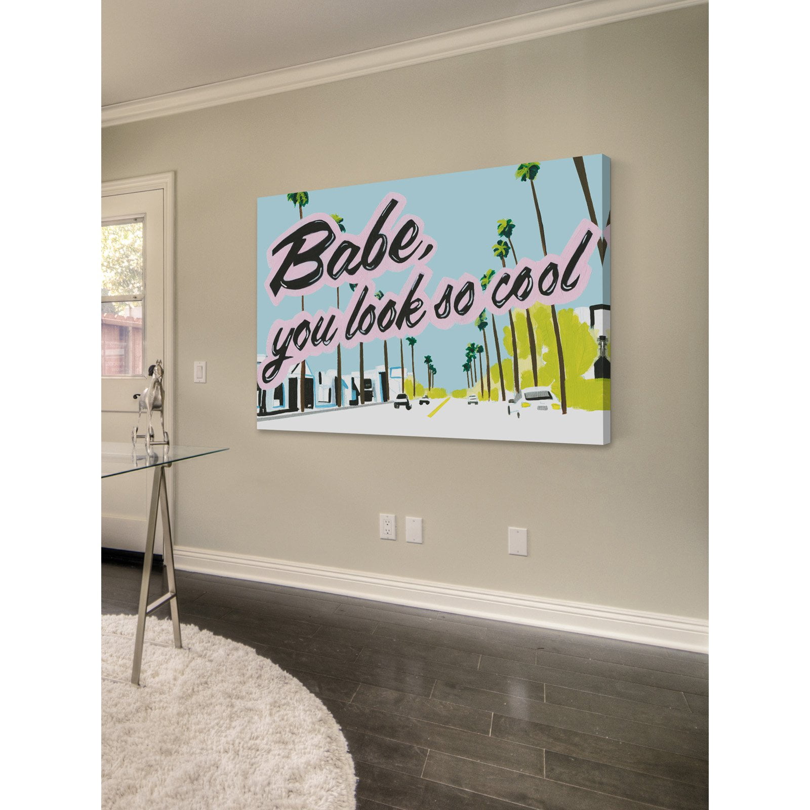 Marmont Hill "LA Babe" by Molly Rosner Painting Print on Wrapped Canvas