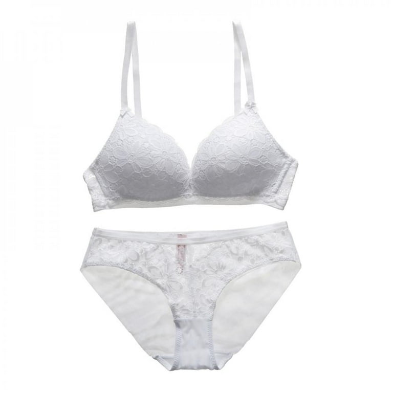 CUTELOVE Lingerie Set Thin Lace No Steel Ring Cotton Cup Bow