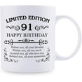 thumbnail image 2 of 91st Birthday Gifts for Women Men - 11 oz Coffee Mug - 91 Year Old Present Ideas for Mom, Dad, Wife, Husband, Son, Daughter, Friend, Colleague, Coworker (91st Birthday Gift), 2 of 6