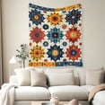 thumbnail image 2 of Flannel Fleece Twin Blanket, Soft Large Twin Blanket, Lightweight Cozy Plush Twin Blanket Fit Sofa Bed, 60"x80", Patchwork Floral Pattern, 2 of 7