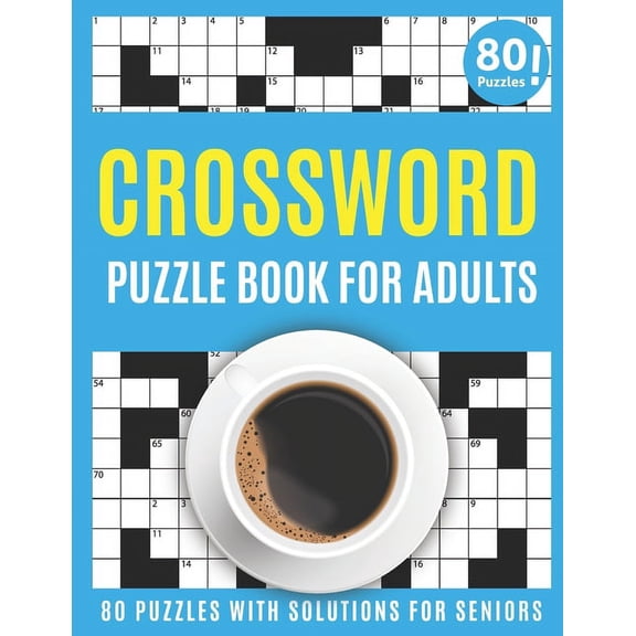 Crossword Puzzle Book For Adults: Amazing Large Print Mum's Crossword Brain Game Puzzles Book For Puzzle Lovers Senior W, (Paperback)
