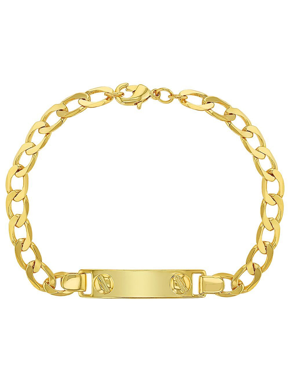 In Season Jewelry 18k Gold Plated Tag ID Identification Childs