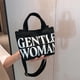 thumbnail image 2 of GentleWoman doble cara letras impresas mini lienzo bolsas de las mujeres nuevas cien hombro crossbody bolsa, 2 of 6