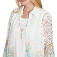 thumbnail image 4 of Alfred Dunner Womens Petite Two In One Lace Floral Top With Necklace, 4 of 4