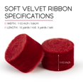thumbnail image 2 of Cinta decorativa de terciopelo rojo con flecos hechos a mano de 3 m, 2 of 7