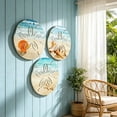 thumbnail image 5 of Ocean Decor -3 Pcs Summer Coastal Wall Decor Bathroom Beach Blue Wall Art Sea Turtle Surfboard Seahorse Starfish Seashell Conches Crabs Sea Life Decor for Bedroom Home, 5 of 5