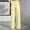 Yellow, variant on Hueook Pleated Golf Pants for Women Women's High Waist Hanging Straight Tube Temperament Wide Leg Suit Pants with Pockets Black L