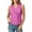 Hot Pink, variant on Women's V-Neck Button Front Sleeveless Top with Front Flap, Solid Color Casual Blouse for Warm-Weather (Khaki, XL).