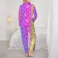 thumbnail image 5 of Bingfone Womens Pajama Sets Rainbow Scales2 Print,Long Sleeve Loungewear Pajamas Set-Xx-Large, 5 of 9
