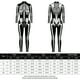 thumbnail image 2 of Disfraz Premium Body con estampado Digital de esqueleto en 3D, ropa de fiesta de retazos de estilo gótico para mujer Kuymtek Negro T M para Mujer, 2 of 7