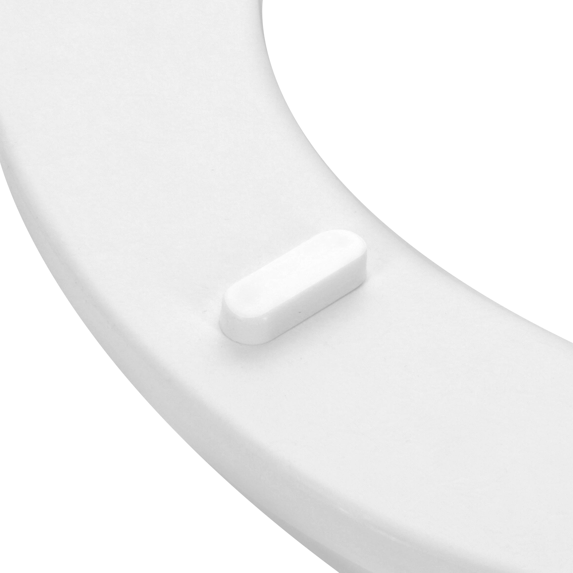 Mainstays Round Memory Foam Toilet Seat with Chrome Hinges, White