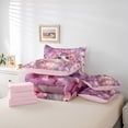 thumbnail image 6 of Homewish Cherry Blossom 7-Piece Twin Bedding Sets,Cute Pet Cat Bedding Comforter Set,Pink Sakura Sheet Sets For Girl,Luxury Bedroom Decor Reversible, 6 of 8