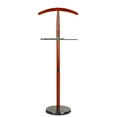 thumbnail image 2 of Cortesi Home  Cambridge Suit Valet Stand in Cherry Wood with Marble Base, 2 of 2