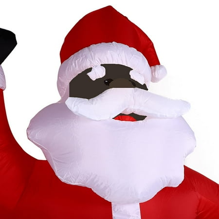 Tall Christmas Inflatable Santa Claus Black Santa Inflatable Yard Decoration Christmas Inflatables Yard Decoration Build For Holiday Xmas (Black Santa 8Ft/2.4M) O1