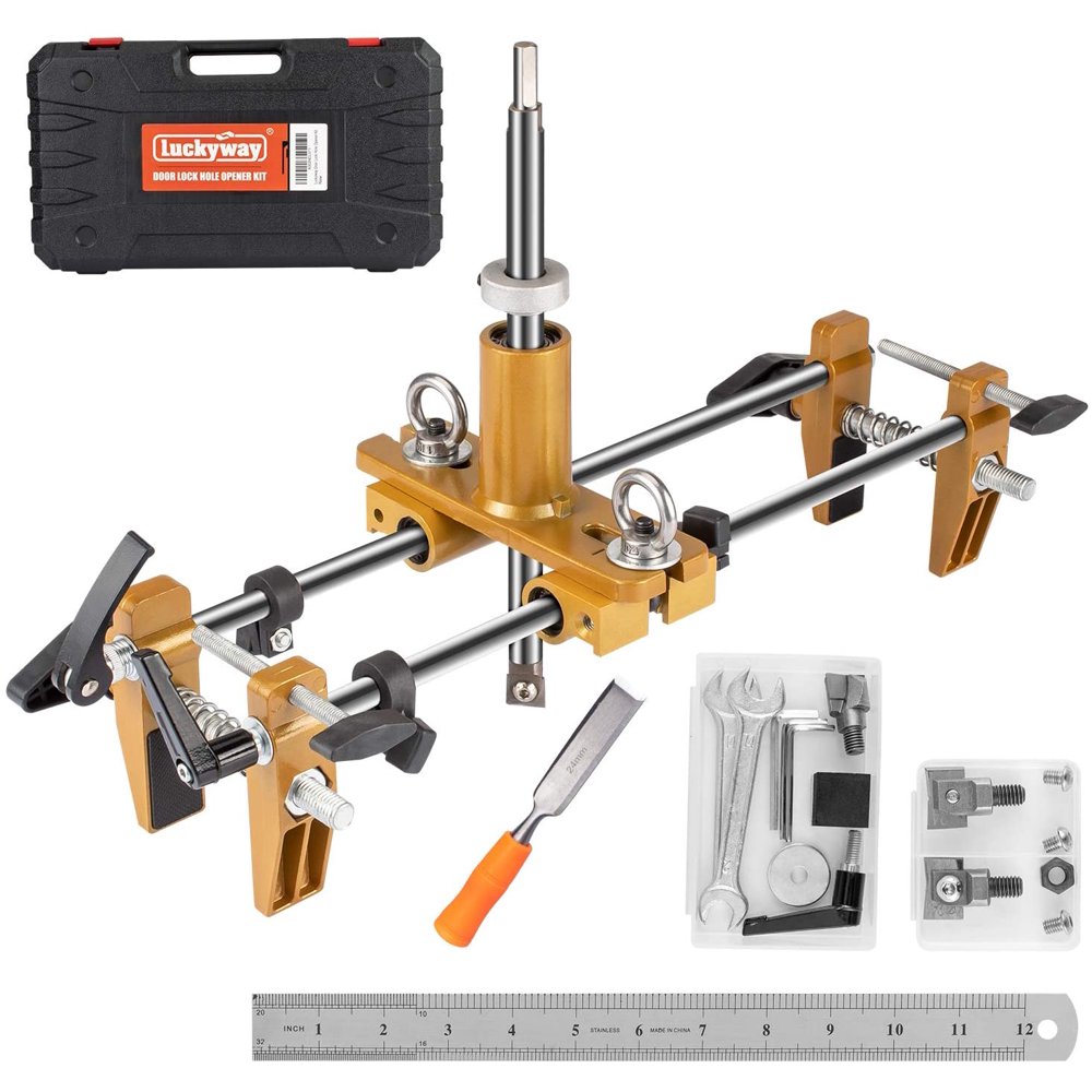 Luckyway Door Lock Hole Opener Kit, Lock Mortiser for Wooden Doors.(You