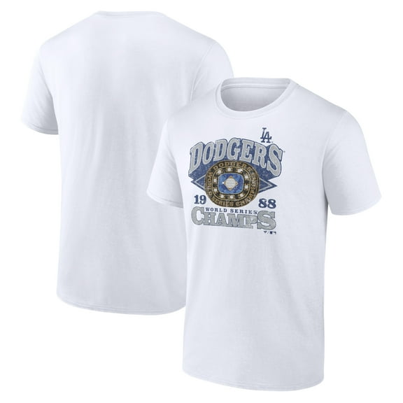Men's White Los Angeles Dodgers 1988 World Series Champions T-Shirt