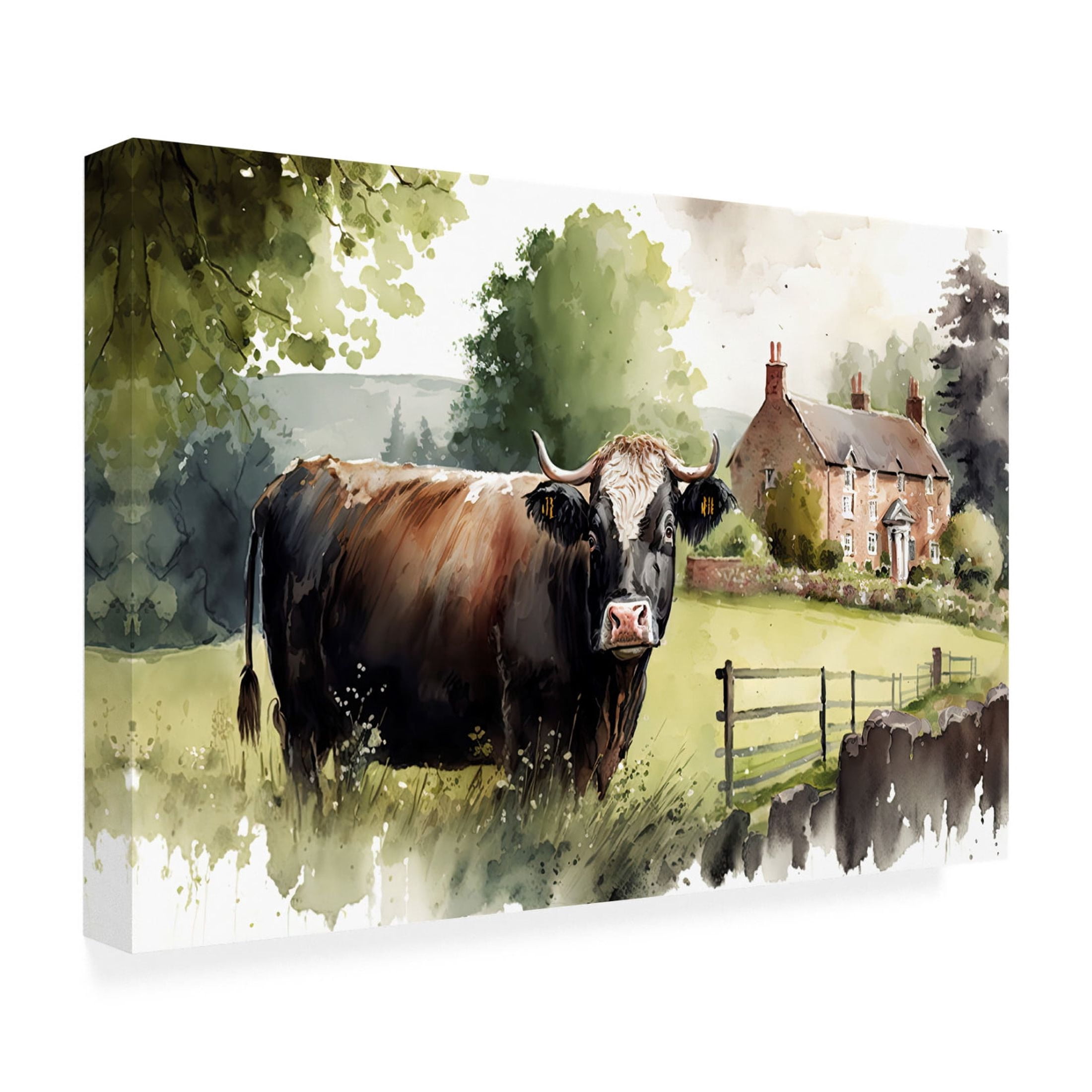 Canvas Wall Art - The Golden Valley 'The Rectory' Wall Art for Living Room, Bedroom, or Office Décor by Trademark Fine Art - 19 x 12 Inches