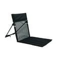 thumbnail image 4 of Silla de piso plegable con cojín, silla de estadio portátil con respaldo, cojín para asiento de playa, para senderismo, viajes, patio, picnic Negro, 4 of 9