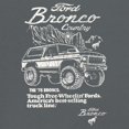 thumbnail image 3 of Ford Bronco Country Tough Free Wheeling 1978 T-shirt Vintage Truck Fan 4x4 Off Road Classic Car Show Men's Tee, 3 of 7