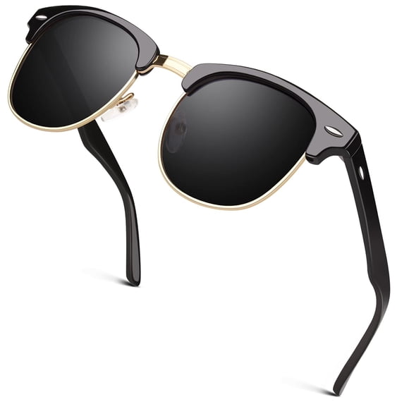 Gafas de Sol GQUEEN GQO6 Clásicas con Montura de Cuerno Polarizadas UV400