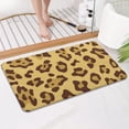 thumbnail image 4 of Yellow and Brown Of Leopard Print Bathroom Rugs Mat,Non Slip Microfiber Bathroom Rug,Rubber Backing,Soft Bathroom Mats for Bathroom Floor,Tub and Shower,17x30in(43x75cm), 4 of 5