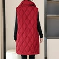 thumbnail image 5 of TrdSipl Long Puffer Vest for Women Sleeveless Hooded Puffer Jacket Lightweight Quilted Jackets Fall Warm Zipper Up Vest Outerwear, 5 of 6