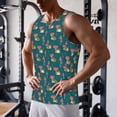 thumbnail image 6 of Haiem Frog and Mushrooms Men Workout Tank Top Gym Bodybuilding Sleeveless Muscle T Shirts Athletic Tank Breathable Workout Shirt-4X-Large, 6 of 8
