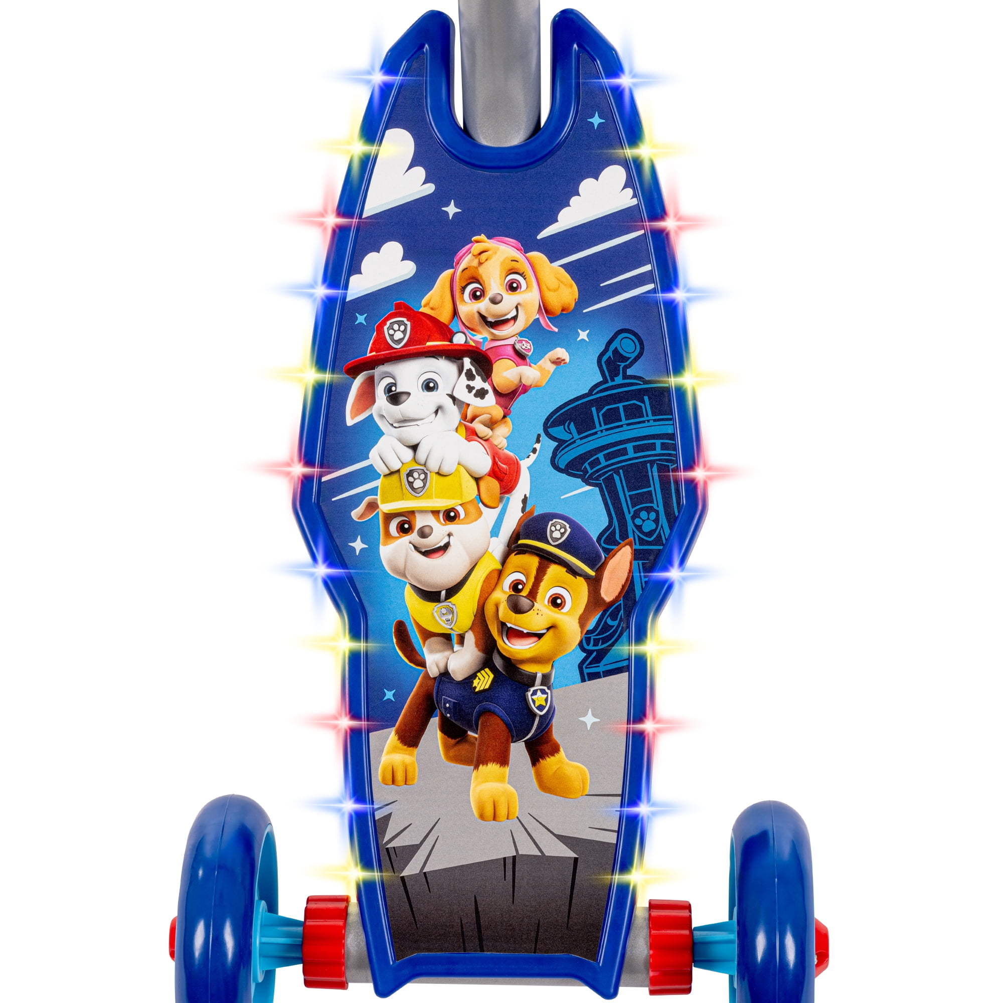 Huffy 3-Wheel PAW Patrol Preschool Scooter with LED Lights, Blue, 3+ years
