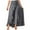 Gray, variant on Womens Skirt Long Elegant Summer Skirts A Line Elasticated High Waist Maxi Skirt Plain Flowy Casual Skirts Slit Beach Skirt Navy XXXL