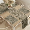 thumbnail image 2 of Ambesonne Grunge Table Runner & Placemats, Nostalgic Pins Old, Placemat 4 pcs + Runner 12"x90", Army Green Tan, 2 of 2