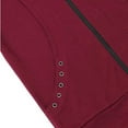 thumbnail image 4 of Lilgiuy Men's Sports Fitness Leisure Sweater Fleece Cardigan Sleeveless Hooded Casual Outwear & Jackets Wine（） Fall Fashion for 2022 Spring Winter, 4 of 5