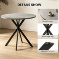 thumbnail image 7 of Small Round Dining Table for 2-4 People, 31.8" Modern Round Kitchen Table, Space-Saving Table for Living Dining Room, Coffee ,Apartment, 7 of 7