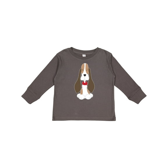 Inktastic Basset Hound with floppy ears Boys or Girls Long Sleeve Toddler T-Shirt