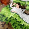 thumbnail image 4 of Castle Fairy Pixelated Blocks Miners Twin Bedding Sets,Video Game Bedding Comforter Set, 4 of 8
