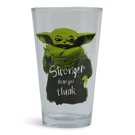 Star Wars Grogu "Stronger Than You Think" 16oz Pint Glass