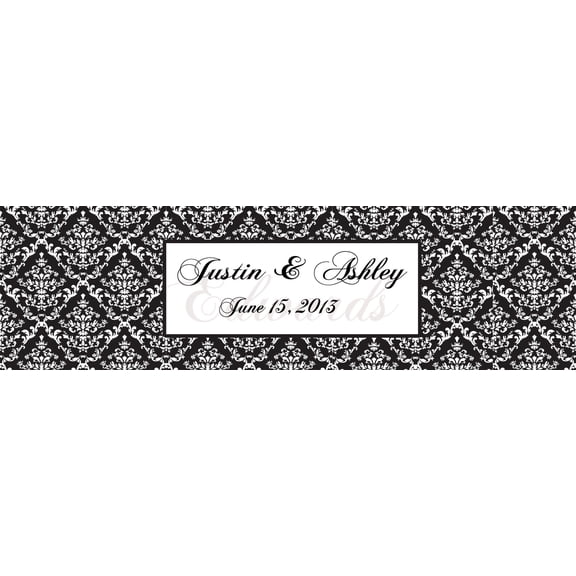 100 Damask 1 PINK Wedding Anniversary Baby Shower Water Bottle Labels 2
