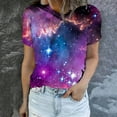thumbnail image 4 of Penkiiy Galaxy Printed Shirt,Women's Shirts Unisex 3D Graphic Print Fashion T-Shirts for Adults Teens Novelty Casual Tee Tops M Multicolor, 4 of 6