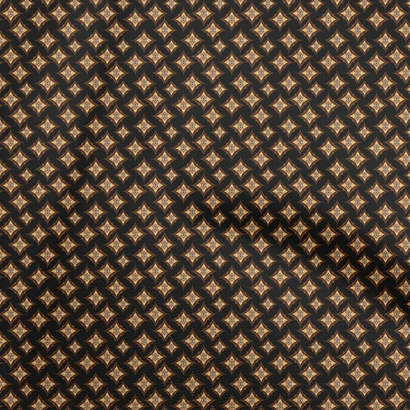 oneOone Polyester Lycra Black Fabric Asian Ikat Sewing Craft Projects Fabric Prints By Yard 56 Inch Wide