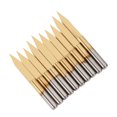 thumbnail image 3 of 10 piezas de 3,175 mm de titanio recubierto de grabado CNC herramienta de tallado de fresadora de punta de 30 grados de 0,2 mm, 3 of 9