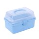 thumbnail image 2 of Caja de Almacenamiento Macarena Multiusos con Tapa y Asa Azul Estuche de Almacenamiento para Lazos para el Cabello, 2 of 8