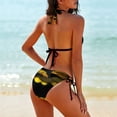 thumbnail image 2 of Beautiful Sunflower Butterfly Women's Bikini V Neck Swimsuit Set 2 Piece Over Size Bathing Suit Side Triangle Bathing Suit, 2 of 9