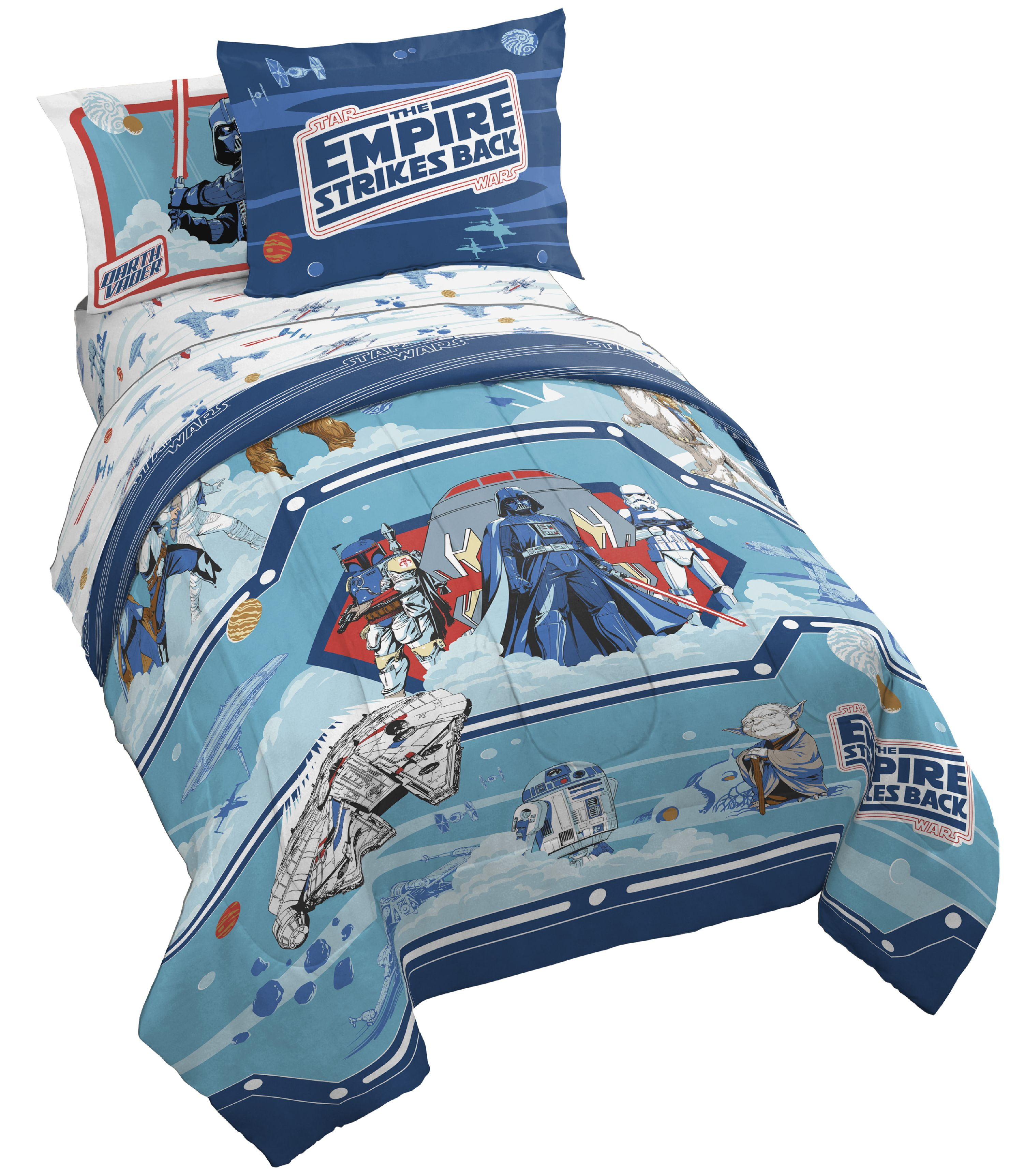 Disney Star Wars Classic Twin Comforter 64 X 86 Yoda Darth Vader Boba Fett for sale online 