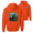 Orange, variant on Drive 'Em Wild Green 1970 Ford Bronco F&B Front & Back Cars Hoodie Sweatshirt