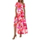 thumbnail image 1 of Vestido largo PRETTYGARDEN para mujer, bohemio, estampado floral, rojo, 1 of 9