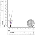 thumbnail image 6 of Cross Necklace for Women in 925 Silver and 10K Yellow Gold with Amethyst and Lab Grown Diamond and Red Garnet | 1.19 Cttw | Jesus Christian Religious Crucifix | Marquise 8X4MM | With 18 inch Chain, 6 of 6