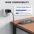 thumbnail image 3 of iPhone Charger, 25W PD White Fast Charger Block with 6ft Fast Charging Cables Compatible with iPhone 14/13/12/11-Black, 3 of 7
