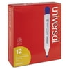 Universal Dry Erase Marker, Bullet Tip, Blue, Dozen