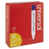 Universal Dry Erase Marker, Bullet Tip, Blue, Dozen