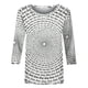 thumbnail image 5 of Xuyuer 3/4 Sleeve Round Neck Top - Women's Versatile 3/4 Sleeve Casual Shirt for Layered Spring Outfits, Transitional Season Styling & Effortless Daily Wardrobe Essential, 5 of 8